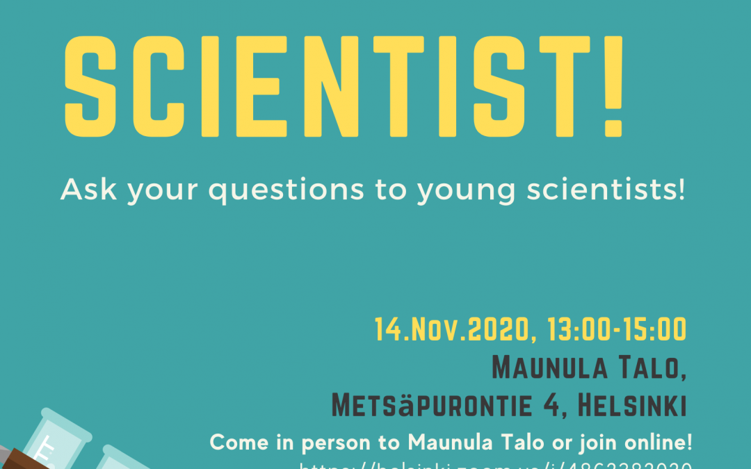 Ask a scientist event at Maunula Talo – 14.11.2020